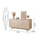 Ver imagem 3 de Buffet Aparador 180cm 4 Portas Ripado Monalisa D04 - D'Rossi