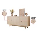 Ver imagem 4 de Buffet Aparador 180cm 4 Portas Ripado Monalisa D04 - D'Rossi