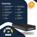 Ver imagem 5 de Cama Box Baú com Colchão Ortobom de Espuma Pillow Top Confort Black Solteiro 88cm