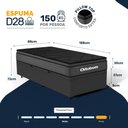 Ver imagem 3 de Cama Box Baú com Colchão Ortobom de Espuma Pillow Top Confort Black Solteiro 88cm