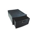 Ver imagem 4 de Kit 4 Gaveteiro Modular Empalhável Organizador Multiuso Rattan Plástico Resistente 1 Unidade Cor:Pre