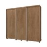 Guarda Roupa Casal Grande 255 Cm 3 Portas de Correr Castanho Colônio Shop Jm - 2