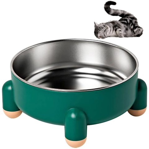 Comedouro Elevado Gato Cachorro Cao Animal de Estimaçao Raçao Tigela Removivel Grande Capacidade Hig