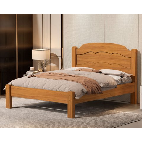 Cama Casal Lais 100% Mdf para Colchão 188x138 Cm -super Reforçada - Basoto:nature