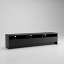 Ver imagem 2 de Rack Domo de Luxo para Sala TV Ate 70 Polegadas Moderna Compacta 3 Gavetas 3 Nichos - Preto