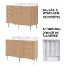 Armário de Cozinha Completa Modulada Reta 8 Peças 200cm Cz1101 Jasmine Tecnomóbili - 4