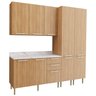 Armário de Cozinha Completa Modulada Reta 8 Peças 200cm Cz1101 Jasmine Tecnomóbili - 5