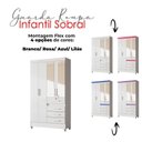 Ver imagem 3 de Guarda Roupa com Espelho Infantil Sobral com Cômoda Texas e Armário Multiuso New Íris Branco