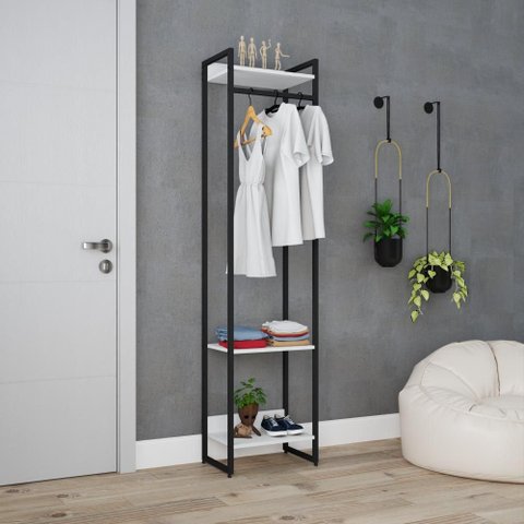 Estante Closet Arara c/03 Prateleiras Dynamica 45 cm Est.Preta
