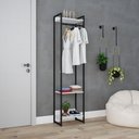 Ver imagem 1 de Estante Closet Arara c/03 Prateleiras Dynamica 45 cm Est.Preta