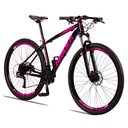 Ver imagem 1 de Bicicleta Mtb Z3X Pro Aro 29 Quadro 15 com 24 Marchas Shimano Freio Hidráulico Preto Rosa - Raider