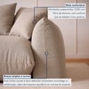 Ver imagem 5 de Sofá Cama Modular Orgânico Retrátil 4 Lugares Base Madeira Maciça 290cm Marrocos