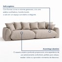 Ver imagem 5 de Sofá Cama Modular Orgânico Retrátil 4 Lugares Base Madeira Maciça 290cm Marrocos