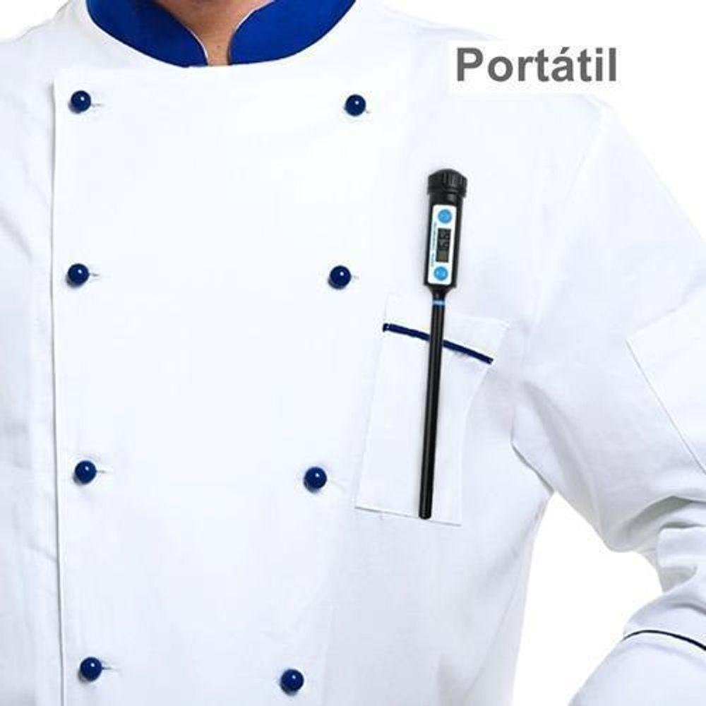 Termômetro Culinário Digital Espeto Alimentos com Bateria - 2