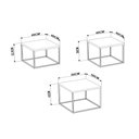Ver imagem 4 de Conjunto Mesa de Centro Cube 3 Pc Estrutura Metálica 24808 Artesano - Preto