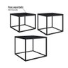 Conjunto Mesa de Centro Cube 3 Pc Estrutura Metálica 24808 Artesano - Preto - 3