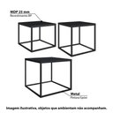 Ver imagem 2 de Conjunto Mesa de Centro Cube 3 Pc Estrutura Metálica 24808 Artesano - Preto