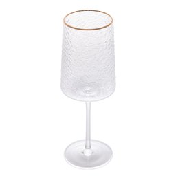 Taça de Vinho Lyor Petra de Cristal com Fio de Ouro 500ml - 1