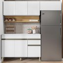 Ver imagem 2 de Cozinha Modulada 3 Pecas Balcao com Tampo Line Ktp Supremo Cp Freijo