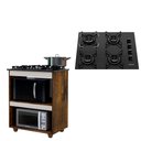 Ver imagem 1 de Kit Balcão Turim com Fogão Cooktop 4 Bocas Itatiaia Preto
