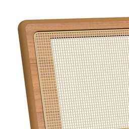 Conjunto Mesa de Jantar 1,35m com Vidro + 6 Cadeiras em Mdf - 7