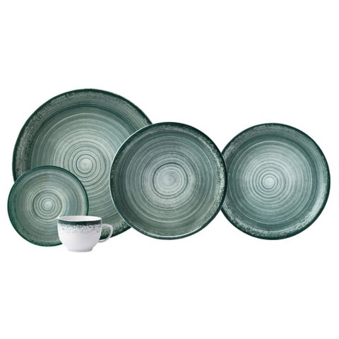 Aparelho de Jantar 30 Peças Esfera Verde Schmidt Esfera Verde 30 peças