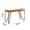 Ver imagem 3 de Mesa de Canto Estilo Industrial Aramado Carvalho Madeira - Bela Móveis