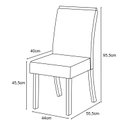 Ver imagem 3 de Mesa Jantar Natali 160 6 Cadeiras Vita Linho - Henn