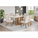 Ver imagem 2 de Mesa Jantar Natali 160 6 Cadeiras Vita Linho - Henn