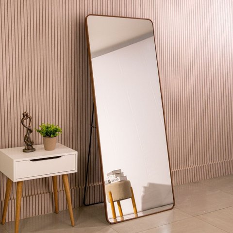 Espelho Grande Retangular Corpo Inteiro com Moldura em Metal 150 X 60 Cm