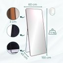 Ver imagem 6 de Espelho Grande Retangular Corpo Inteiro com Moldura em Metal 150 X 60 Cm