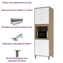 Ver imagem 4 de Paneleiro Torre Quente Cozinha 4 Portas 1 Nicho 70 - Módulo Cozinha Mel - Luciane 1316:Branco