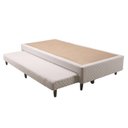 Ver imagem 1 de Cama Box Base c/Auxiliar Solteiro MH1434 Bordado White (88x188x23) - Herval