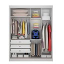 Ver imagem 2 de Guarda Roupa Solteiro com Espelho 2 Portas 3 Gavetas Virtus - Branco - Móveis Novo Horizonte