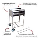 Ver imagem 3 de Churrasqueira Portátil com Rodas 5 Espetos Issi Grill