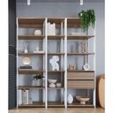 Ver imagem 1 de Kit Estante Livreiro 03 Pecas 183x160cm Branco Montana Proddy Branco Montana