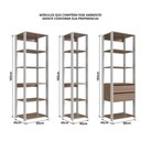 Ver imagem 5 de Kit Estante Livreiro 03 Pecas 183x160cm Branco Montana Proddy Branco Montana
