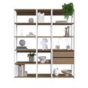 Ver imagem 2 de Kit Estante Livreiro 03 Pecas 183x160cm Branco Montana Proddy Branco Montana
