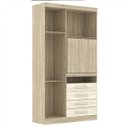 Ver imagem 3 de Guarda-Roupa Solteiro Modular 3 Portas 4 Gavetas Nicho e Painel Giratório para Tv Até 32 Polegadas