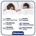 Ver imagem 4 de Cama Box Baú Queen Suede Bipartido + Colchão Ortobom Airtech Molas Ensacadas 65x158x198 Cor:Bege