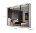 Ver imagem 3 de Guarda Roupa Casal 3 Portas Espelhado Milano - Arbo Design
