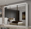 Ver imagem 1 de Guarda Roupa Casal 3 Portas Espelhado Milano - Arbo Design