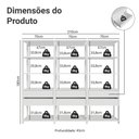 Ver imagem 4 de Estante Armário Multiuso para Livros 6 Gavetas 12 Prateleiras 210cm Madesa