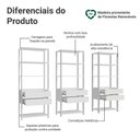 Ver imagem 5 de Estante Armário Multiuso para Livros 6 Gavetas 12 Prateleiras 210cm Madesa