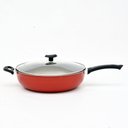 Ver imagem 5 de Frigideira Wok Antiaderente 32cm Com Tampa de Vidro
