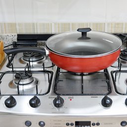 Frigideira Wok Antiaderente 32cm Com Tampa de Vidro - 6