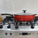 Ver imagem 3 de Frigideira Wok Antiaderente 32cm Com Tampa de Vidro