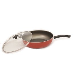 Frigideira Wok Antiaderente 32cm Com Tampa de Vidro - 7