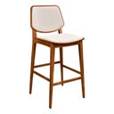 Ver imagem 1 de Banqueta Tami 50cm Madeira Maciça | Factor Off White - Sallar Home