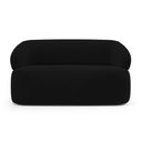 Ver imagem 6 de Kit Poltrona Giratória e Sofá Orgânico Living Glee 02 Lugares 140cm Veludo Preto - Desk Design